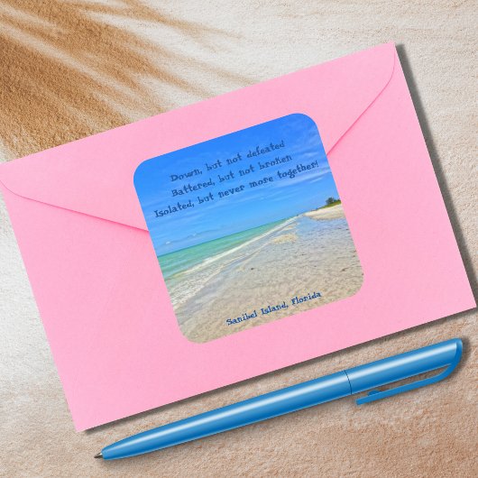 サニベルアイランドビーチフロリダプレハリケーンイアン スクエアシール