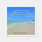 サニベルアイランドビーチフロリダプレハリケーンイアン スタンダードカクテルナプキン (正面)