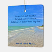 サニベルアイランドビーチフロリダプレハリケーンイアン セラミックオーナメント (左)