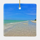 サニベルアイランドビーチフロリダプレハリケーンイアン セラミックオーナメント (裏面)