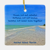 サニベルアイランドビーチフロリダプレハリケーンイアン セラミックオーナメント (正面)