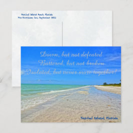 サニベルアイランドビーチフロリダプレハリケーンイアン ポストカード