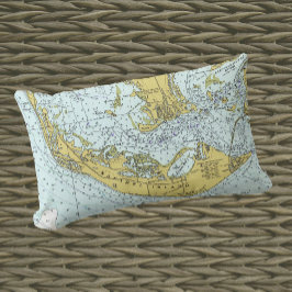 サニベルアイランドフロリダのヴィンテージの地図 ランバークッション