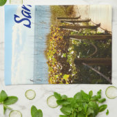 サニベルアイランドフロリダビーチ海 キッチンタオル (折り畳み)