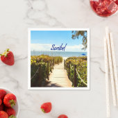 サニベルアイランドフロリダビーチ海 スタンダードカクテルナプキン (インサイチュ)