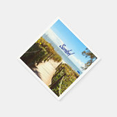 サニベルアイランドフロリダビーチ海 スタンダードカクテルナプキン (角)