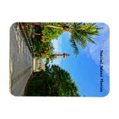 サニベルアイランドライトハウスフロリダガルフコースト マグネット (横)