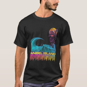 サニベルアイランドレトロ80sスタイルヴィンテージVaporwave Tシャツ