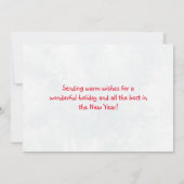 サニベルアイランドFLホワイトイビスからのメリークリスマス シーズンカード (裏面)