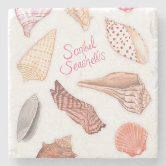 サニベルシーシェルズコースター ストーンコースター (正面)