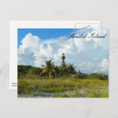 サニベルライトハウスビーチハガキ ポストカード (正面/裏面)