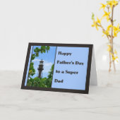 サニベルライトハウス付き父のデイカード カード (黄色い花)