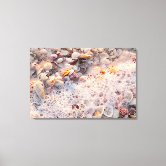 サニベル島でサーフィンと船酔い キャンバスプリント (正面)