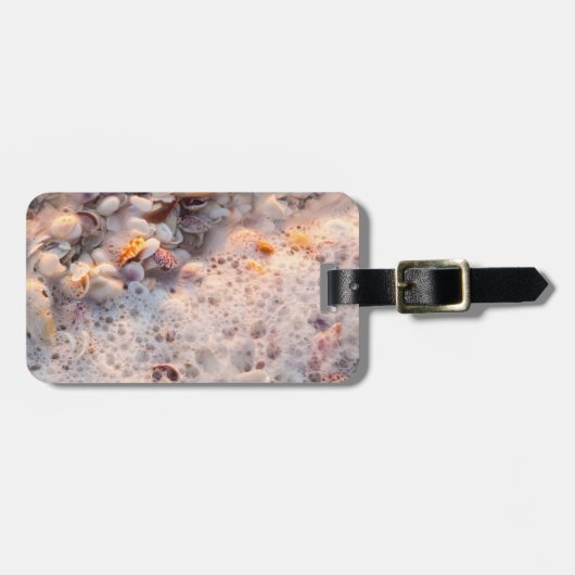 サニベル島の波と貝 ラゲッジタグ (正面横)