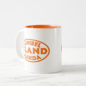 サニベル島フロリダオレンジオーバル ツートーンマグカップ (正面左)