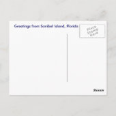 サニベル島フロリダグ航海のラートはがき ポストカード (裏面)