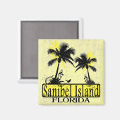 サニベル島フロリダヤシの木の磁石 マグネット (正面/裏面)