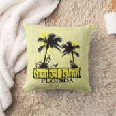 サニベル島フロリダヤシの木の装飾枕 クッション (ブランケット)