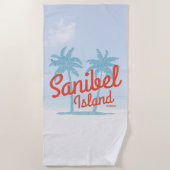 サニベル島フロリダ湾コースト土産 ビーチタオル (正面)