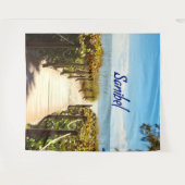 サニベル島 フロリダ州 ビーチ 海 タペストリー (正面(横))