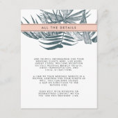 サニベル |トロピカル結婚ボタニカル詳細 エンクロージャーカード (正面)