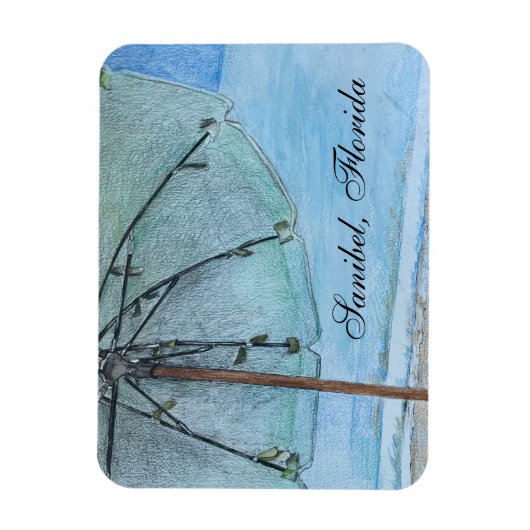 サニベル、フロリダビーチ マグネット (縦)