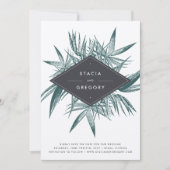 サニベル |ヴィンテージトロピカル日付カードを保存 セーブザデート (正面)