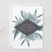 サニベル |ヴィンテージ熱帯結婚式招待状 招待状 (正面)