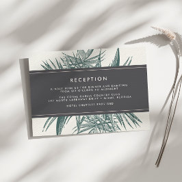 サニベル | ヴィンテージ トロピカル ウェディング レセプション カード