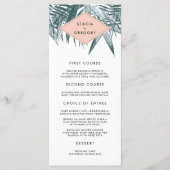 サニベル |熱帯植物学結婚のメニューカード メニュー (正面)