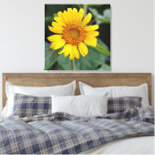 サニーかわいらしイエローサンフラワー24インチx 24インチ キャンバスプリント (インサイチュ (寝室))