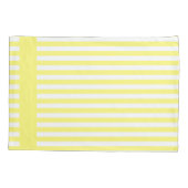 サニーかわいらしイエロー&ホワイトストライプカスタム 枕カバー (裏面)