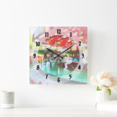 サニーアフタヌーンオンザ回転木馬 スクエア壁時計 (ホーム)