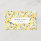 サニーイエローウォーター色フローラ名刺 名刺 (正面)