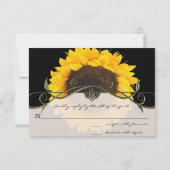 サニーイエローエレガンスサンフラワーブラック 出欠カード (裏面)