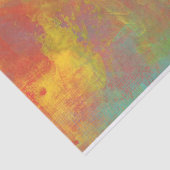 サニーイエローオレンジグリーン素朴グランジ抽象芸術 薄葉紙 (詳細)