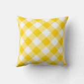 サニーイエローギンガムパターン クッション (裏面)