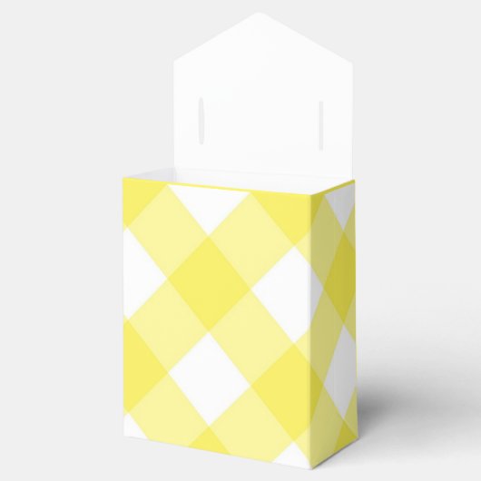 サニーイエローギンガムパターン フェイバーボックス (オープン)