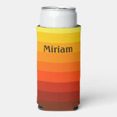 サニーイエローグラデーション名前を高く追加 スリム缶クーラー (Seltzer正面)