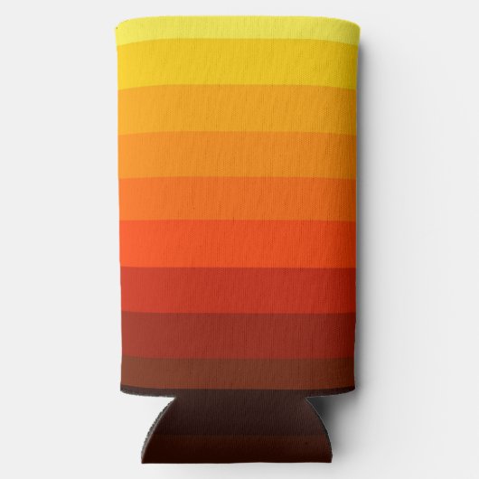 サニーイエローグラデーション名前を高く追加 スリム缶クーラー (裏面)