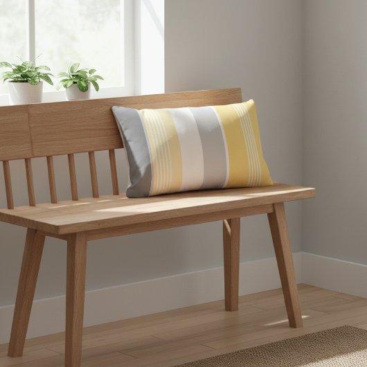 サニーイエローストライプズ ランバークッション