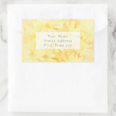 サニーイエローデイジーラベル 長方形シール (バッグ)