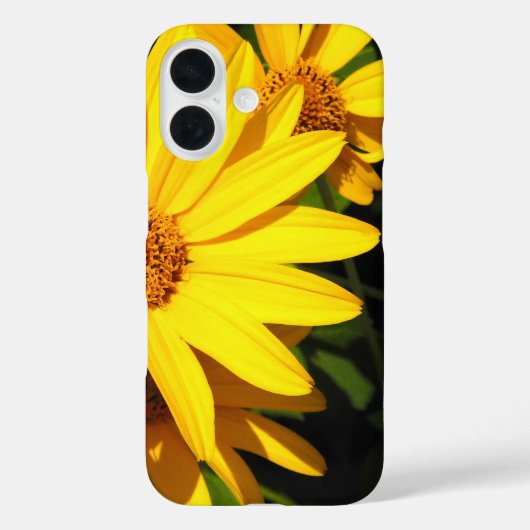 サニーイエローデイジー花びらiPhoneケース Case-Mate iPhoneケース (裏面)