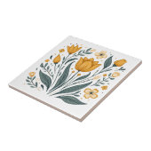 サニーイエローフォーク花 タイル (側面)