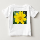 サニーイエローフラワーベビーTシャツ ベビーTシャツ (裏面)