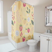 サニーイエローフルーツシャワーカーテン – 明るい風呂 シャワーカーテン (インサイチュ)