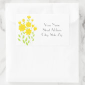 'サニーイエローフローラブーケ'住所 シール (バッグ)