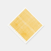 サニーイエローホワイトウォッシュリネン水玉模様パーティー スタンダードカクテルナプキン (角)