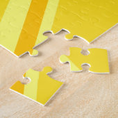 サニーイエローユニオンジャックイギリス国旗の装飾 ジグソーパズル (側面)