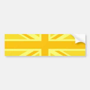 サニーイエローユニオンジャックイギリス国旗の装飾 バンパーステッカー